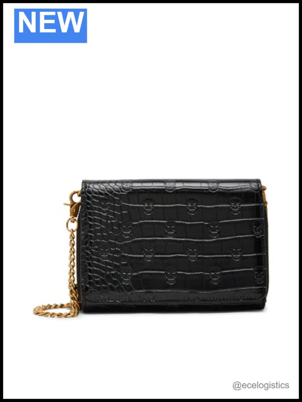 Faux Leather Wallet Crossbody Bag with Removable Strap, Multiple Card Slots